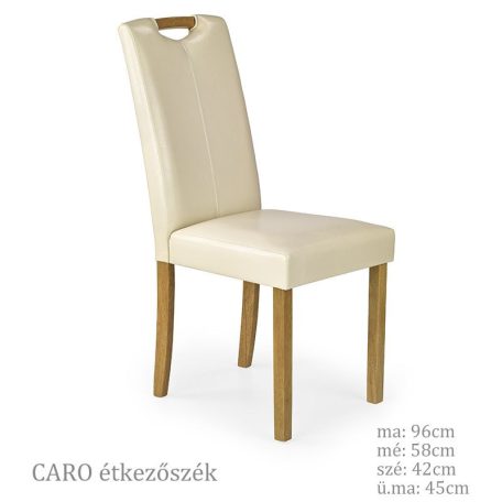 Caro szék, krém / bükk színben