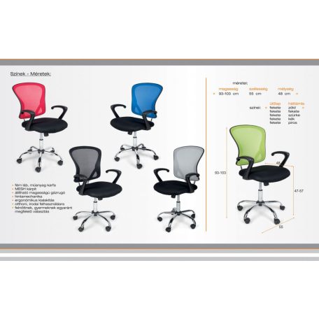 Beni forgószék, több színben