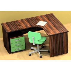   Panellábas sarok íróasztal, több méretben, BALOS, mélység 80/70 cm