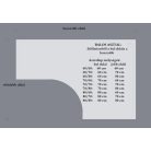 Panellábas sarok íróasztal, több méretben, BALOS, mélység 80/70 cm