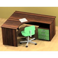   Panellábas sarok íróasztal, több méretben, JOBBOS, mélység 80/80 cm