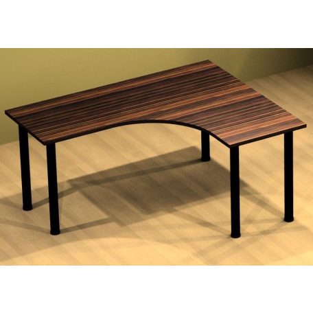 Csőlábas sarok íróasztal, több méretben, BALOS, mélység 60/80 cm