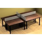 Csőlábas, 4 személyes munkaállomás, több méretben /4 db asztal/