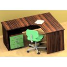 Panellábas sarok íróasztal, több méretben, BALOS, mélység 60/70 cm