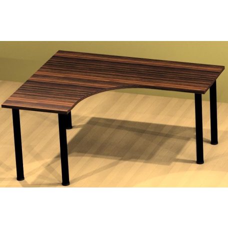 Csőlábas sarok íróasztal, több méretben, JOBBOS, mélység 80/80 cm