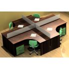 Panellábas, 4 személyes munkaállomás, sarokasztalból, több méretben /4 db asztal/