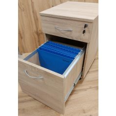   Konténer 1 fiók + 1 függőmappa tároló fiók, forgó kerekeken